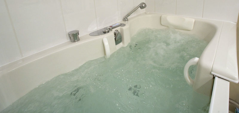A Hot Tub Filled with Water