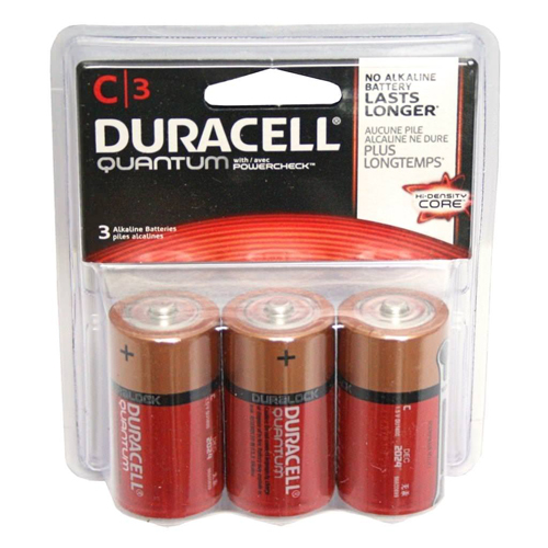 A pack of 3 pieces of C-cell batteries