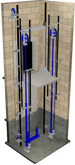 Fully Loaded Roped Hydraulic Elevator