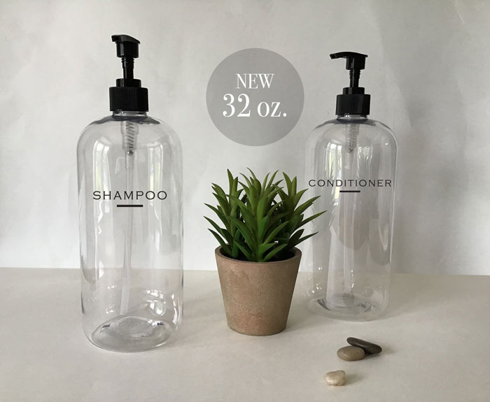 32-ounce Shampoo or Conditioner Bottles