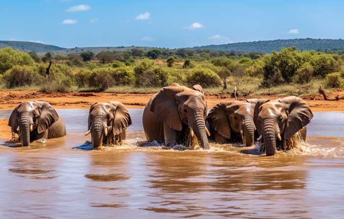 10 African Elephants