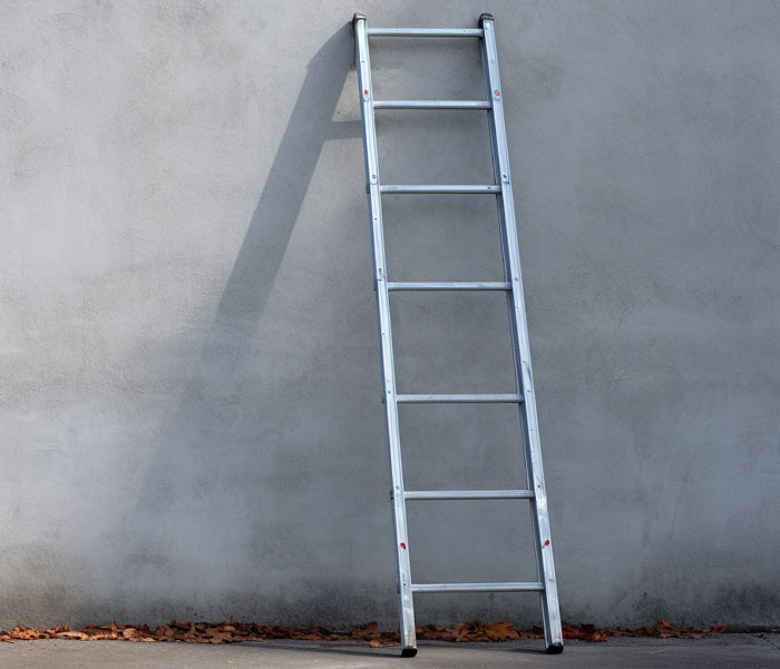 One Single Aluminum Ladder