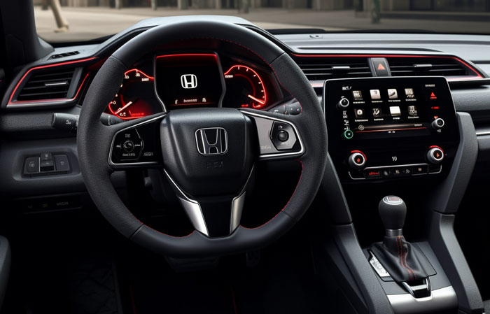 A steering wheel
