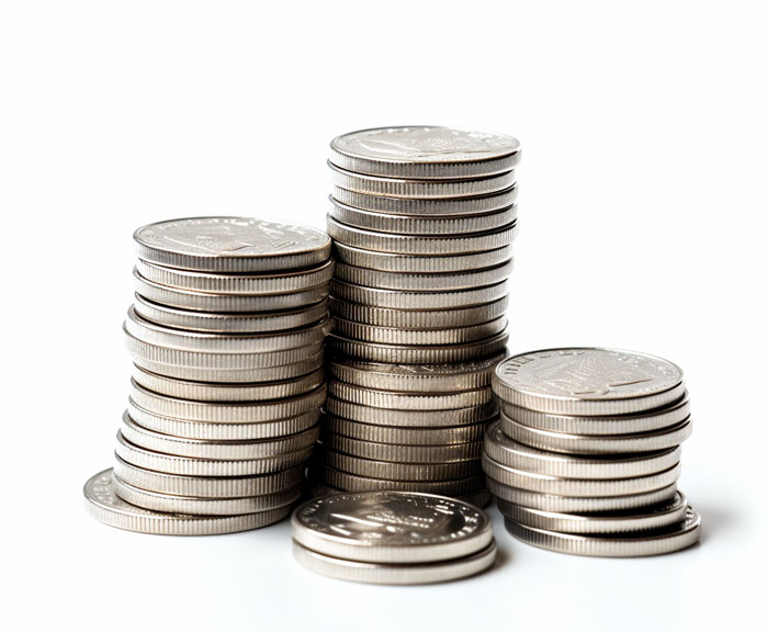 American Quarters Stacked Side By Side