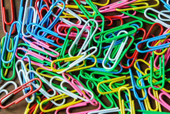 Eleven Standard Paper Clips