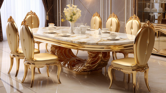 Marble or Stone Dining Table