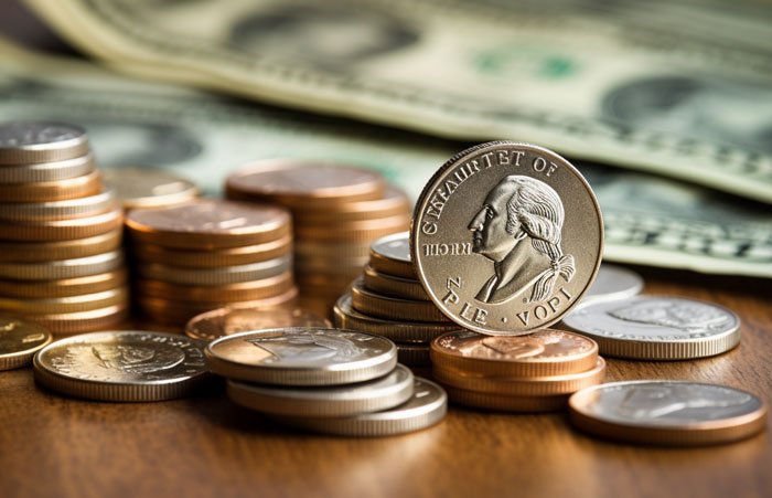 Seven Half-Dollar Coins