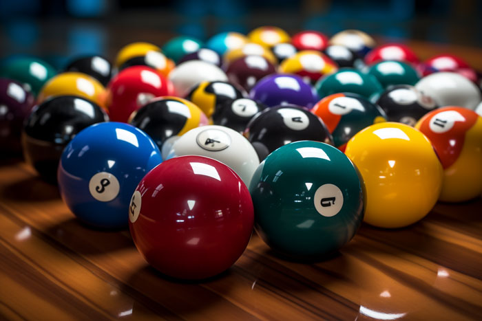 Seven Pool Balls